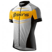 2016 Skins Promo Maglia Ciclismo Manica Corta nero bianco giallo 10708-GF 2016 Skins Promo Maglia Ciclismo Manica Corta nero bianco giallo 10708-GF