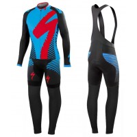 2016 Specialized Team LS nero -blu Squadre Pro Abbigliamento Ciclismo Maglia Ciclismo Manica Lunga e Salopette Lunga 55672-QT 2016 Specialized Team LS nero -blu Squadre Pro Abbigliamento Ciclismo Maglia Ciclismo Manica Lunga e Salopette Lunga 55672-QT