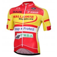 2016 WALLONIE BRUXELLES-GROUP PROTECT Maglia Ciclismo Manica Corta 46461-HT 2016 WALLONIE BRUXELLES-GROUP PROTECT Maglia Ciclismo Manica Corta 46461-HT