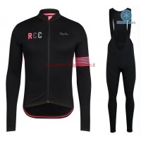 Completo Ciclismo 2019 Rapha RCC nero-Rose thermique Maglia Ciclismo Manica Lunga e Salopette Lunga Completo Ciclismo 2019 Rapha RCC nero-Rose thermique Maglia Ciclismo Manica Lunga e Salopette Lunga