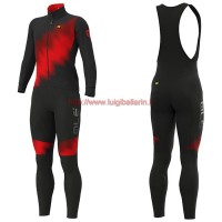 Completo Ciclismo 2019 ALE Pulse nero-rosso Maglia Ciclismo Manica Lunga e Salopette Completo Ciclismo 2019 ALE Pulse nero-rosso Maglia Ciclismo Manica Lunga e Salopette