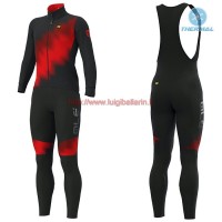 Completo Ciclismo 2019 ALE Pulse nero-rosso thermique Maglia Ciclismo Manica Lunga e Salopette Lunga Completo Ciclismo 2019 ALE Pulse nero-rosso thermique Maglia Ciclismo Manica Lunga e Salopette Lunga