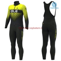Completo Ciclismo 2019 ALE Summit nero-giallo thermique Maglia Ciclismo Manica Lunga e Salopette Lunga Completo Ciclismo 2019 ALE Summit nero-giallo thermique Maglia Ciclismo Manica Lunga e Salopette Lunga