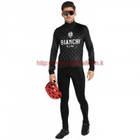 Completo Ciclismo 2019 Bianchi Milano FT nero Maglia Ciclismo Manica Lunga e Salopette Completo Ciclismo 2019 Bianchi Milano FT nero Maglia Ciclismo Manica Lunga e Salopette