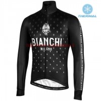 Completo Ciclismo 2019 Bianchi Milano FT nero thermique Maglia Ciclismo Manica Lunga Completo Ciclismo 2019 Bianchi Milano FT nero thermique Maglia Ciclismo Manica Lunga