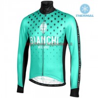 Completo Ciclismo 2019 Bianchi Milano FT verde thermique Maglia Ciclismo Manica Lunga Completo Ciclismo 2019 Bianchi Milano FT verde thermique Maglia Ciclismo Manica Lunga