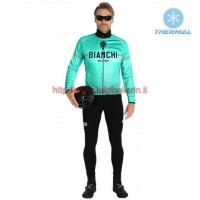 Completo Ciclismo 2019 Bianchi Milano XD verde thermique Maglia Ciclismo Manica Lunga e Salopette Lunga Completo Ciclismo 2019 Bianchi Milano XD verde thermique Maglia Ciclismo Manica Lunga e Salopette Lunga