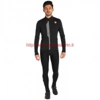 Completo Ciclismo 2019 Casteli DE Gris Maglia Ciclismo Manica Lunga e Salopette Completo Ciclismo 2019 Casteli DE Gris Maglia Ciclismo Manica Lunga e Salopette