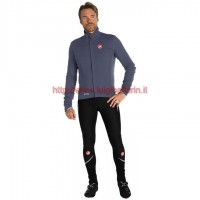 Completo Ciclismo 2019 Casteli DE Gris Maglia Ciclismo Manica Lunga e Salopette Completo Ciclismo 2019 Casteli DE Gris Maglia Ciclismo Manica Lunga e Salopette