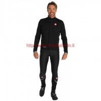 Completo Ciclismo 2019 Casteli DE nero Maglia Ciclismo Manica Lunga e Salopette Completo Ciclismo 2019 Casteli DE nero Maglia Ciclismo Manica Lunga e Salopette