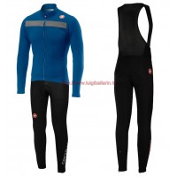 Completo Ciclismo 2019 Casteli Puro 3 Blu Maglia Ciclismo Manica Lunga e Salopette Completo Ciclismo 2019 Casteli Puro 3 Blu Maglia Ciclismo Manica Lunga e Salopette
