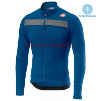 Completo Ciclismo 2019 Casteli Puro 3 Blu thermique Maglia Ciclismo Manica Lunga Completo Ciclismo 2019 Casteli Puro 3 Blu thermique Maglia Ciclismo Manica Lunga