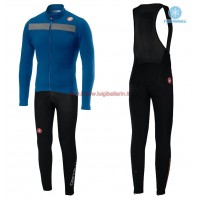Completo Ciclismo 2019 Casteli Puro 3 Blu thermique Maglia Ciclismo Manica Lunga e Salopette Lunga Completo Ciclismo 2019 Casteli Puro 3 Blu thermique Maglia Ciclismo Manica Lunga e Salopette Lunga
