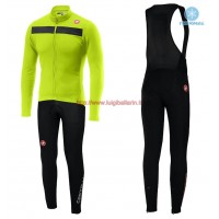 Completo Ciclismo 2019 Casteli Puro 3 giallo thermique Maglia Ciclismo Manica Lunga e Salopette Lunga Completo Ciclismo 2019 Casteli Puro 3 giallo thermique Maglia Ciclismo Manica Lunga e Salopette Lunga