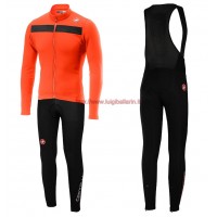 Completo Ciclismo 2019 Casteli Puro 3 Orange Maglia Ciclismo Manica Lunga e Salopette Completo Ciclismo 2019 Casteli Puro 3 Orange Maglia Ciclismo Manica Lunga e Salopette