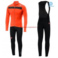 Completo Ciclismo 2019 Casteli Puro 3 Orange thermique Maglia Ciclismo Manica Lunga e Salopette Lunga Completo Ciclismo 2019 Casteli Puro 3 Orange thermique Maglia Ciclismo Manica Lunga e Salopette Lunga
