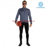 Completo Ciclismo 2019 Casteli Raddoppia 2 Gris thermique Maglia Ciclismo Manica Lunga e Salopette Lunga Completo Ciclismo 2019 Casteli Raddoppia 2 Gris thermique Maglia Ciclismo Manica Lunga e Salopette Lunga