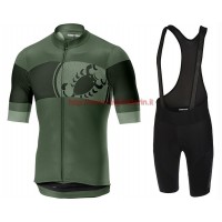 Completo Ciclismo 2019 Casteli Ruota verde abbigliamento Bici Completo Maglia Ciclismo Corta e Salopette Completo Ciclismo 2019 Casteli Ruota verde abbigliamento Bici Completo Maglia Ciclismo Corta e Salopette