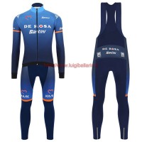 Completo Ciclismo 2019 Derosa Squadre Blu Maglia Ciclismo Manica Lunga e Salopette Completo Ciclismo 2019 Derosa Squadre Blu Maglia Ciclismo Manica Lunga e Salopette