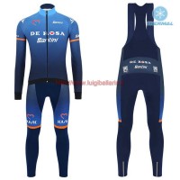 Completo Ciclismo 2019 Derosa Squadre Blu thermique Maglia Ciclismo Manica Lunga e Salopette Lunga Completo Ciclismo 2019 Derosa Squadre Blu thermique Maglia Ciclismo Manica Lunga e Salopette Lunga