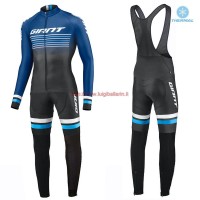Completo Ciclismo 2019 Giant Race Day sombre Blu thermique Maglia Ciclismo Manica Lunga e Salopette Lunga Completo Ciclismo 2019 Giant Race Day sombre Blu thermique Maglia Ciclismo Manica Lunga e Salopette Lunga