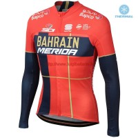 Completo Ciclismo 2019 Merida Bahrain rosso thermique Maglia Ciclismo Manica Lunga Completo Ciclismo 2019 Merida Bahrain rosso thermique Maglia Ciclismo Manica Lunga