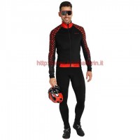 Completo Ciclismo 2019 Nalini CRIT 3L 2.0 nero-rosso Maglia Ciclismo Manica Lunga e Salopette Completo Ciclismo 2019 Nalini CRIT 3L 2.0 nero-rosso Maglia Ciclismo Manica Lunga e Salopette