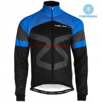 Completo Ciclismo 2019 Nalini Tuono nero-Blu thermique Maglia Ciclismo Manica Lunga Completo Ciclismo 2019 Nalini Tuono nero-Blu thermique Maglia Ciclismo Manica Lunga