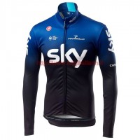 Completo Ciclismo 2019 SKY Squadre nero-Blu Maglia Ciclismo Manica Lunga Completo Ciclismo 2019 SKY Squadre nero-Blu Maglia Ciclismo Manica Lunga