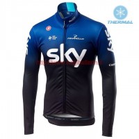 Completo Ciclismo 2019 SKY Squadre nero-Blu thermique Maglia Ciclismo Manica Lunga Completo Ciclismo 2019 SKY Squadre nero-Blu thermique Maglia Ciclismo Manica Lunga