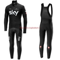 Completo Ciclismo 2019 SKY Squadre nero Maglia Ciclismo Manica Lunga e Salopette Completo Ciclismo 2019 SKY Squadre nero Maglia Ciclismo Manica Lunga e Salopette