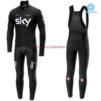 Completo Ciclismo 2019 SKY Squadre nero thermique Maglia Ciclismo Manica Lunga e Salopette Lunga Completo Ciclismo 2019 SKY Squadre nero thermique Maglia Ciclismo Manica Lunga e Salopette Lunga