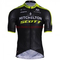 Completo Ciclismo 2019 Scott Mitchelton nero-giallo Maglia Ciclismo Manica Corta Completo Ciclismo 2019 Scott Mitchelton nero-giallo Maglia Ciclismo Manica Corta