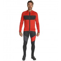 Completo Ciclismo 2019 Scott RC FF rosso Maglia Ciclismo Manica Lunga e Salopette Completo Ciclismo 2019 Scott RC FF rosso Maglia Ciclismo Manica Lunga e Salopette