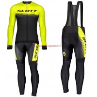 Completo Ciclismo 2019 Scott RC nero-giallo Maglia Ciclismo Manica Lunga e Salopette Completo Ciclismo 2019 Scott RC nero-giallo Maglia Ciclismo Manica Lunga e Salopette