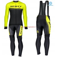Completo Ciclismo 2019 Scott RC nero-giallo thermique Maglia Ciclismo Manica Lunga e Salopette Lunga Completo Ciclismo 2019 Scott RC nero-giallo thermique Maglia Ciclismo Manica Lunga e Salopette Lunga