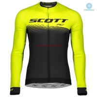 Completo Ciclismo 2019 Scott-RC PRO nero-giallo thermique Maglia Ciclismo Manica Lunga Completo Ciclismo 2019 Scott-RC PRO nero-giallo thermique Maglia Ciclismo Manica Lunga