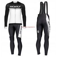 Completo Ciclismo 2019 Scott-RC PRO nero-bianca Maglia Ciclismo Manica Lunga e Salopette Completo Ciclismo 2019 Scott-RC PRO nero-bianca Maglia Ciclismo Manica Lunga e Salopette