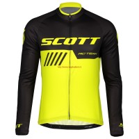 Completo Ciclismo 2019 Scott RC Squadre nero-giallo Maglia Ciclismo Manica Lunga Completo Ciclismo 2019 Scott RC Squadre nero-giallo Maglia Ciclismo Manica Lunga