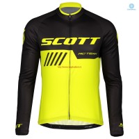 Completo Ciclismo 2019 Scott-RC-Squadre nero-giallo thermique Maglia Ciclismo Manica Lunga Completo Ciclismo 2019 Scott-RC-Squadre nero-giallo thermique Maglia Ciclismo Manica Lunga