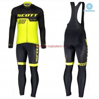 Completo Ciclismo 2019 Scott RC Squadre nero-giallo thermique Maglia Ciclismo Manica Lunga e Salopette Lunga Completo Ciclismo 2019 Scott RC Squadre nero-giallo thermique Maglia Ciclismo Manica Lunga e Salopette Lunga