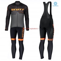 Completo Ciclismo 2019 Scott RC Squadre nero-Orange thermique Maglia Ciclismo Manica Lunga e Salopette Lunga Completo Ciclismo 2019 Scott RC Squadre nero-Orange thermique Maglia Ciclismo Manica Lunga e Salopette Lunga