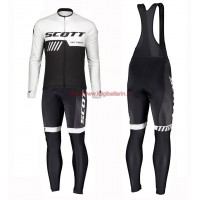 Completo Ciclismo 2019 Scott RC Squadre nero-bianca Maglia Ciclismo Manica Lunga e Salopette Completo Ciclismo 2019 Scott RC Squadre nero-bianca Maglia Ciclismo Manica Lunga e Salopette