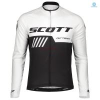Completo Ciclismo 2019 Scott RC Squadre nero-bianca thermique Maglia Ciclismo Manica Lunga Completo Ciclismo 2019 Scott RC Squadre nero-bianca thermique Maglia Ciclismo Manica Lunga