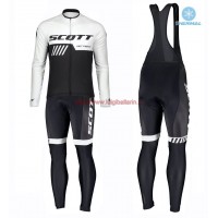 Completo Ciclismo 2019 Scott RC Squadre nero-bianca thermique Maglia Ciclismo Manica Lunga e Salopette Lunga Completo Ciclismo 2019 Scott RC Squadre nero-bianca thermique Maglia Ciclismo Manica Lunga e Salopette Lunga