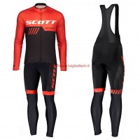 Completo Ciclismo 2019 Scott RC Squadre nero-rosso Maglia Ciclismo Manica Lunga e Salopette Completo Ciclismo 2019 Scott RC Squadre nero-rosso Maglia Ciclismo Manica Lunga e Salopette