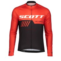 Completo Ciclismo 2019 Scott-RC-Squadre nero-rosso Maglia Ciclismo Manica Lunga Completo Ciclismo 2019 Scott-RC-Squadre nero-rosso Maglia Ciclismo Manica Lunga