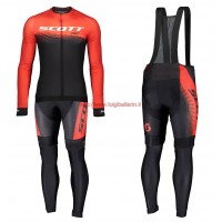 Completo Ciclismo 2019 Scott RC rosso-nero Maglia Ciclismo Manica Lunga e Salopette Completo Ciclismo 2019 Scott RC rosso-nero Maglia Ciclismo Manica Lunga e Salopette