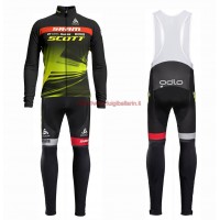 Completo Ciclismo 2019 Scott Sram nero-giallo Maglia Ciclismo Manica Lunga e Salopette Completo Ciclismo 2019 Scott Sram nero-giallo Maglia Ciclismo Manica Lunga e Salopette