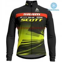 Completo Ciclismo 2019 Scott Sram nero-giallo thermique Maglia Ciclismo Manica Lunga Completo Ciclismo 2019 Scott Sram nero-giallo thermique Maglia Ciclismo Manica Lunga